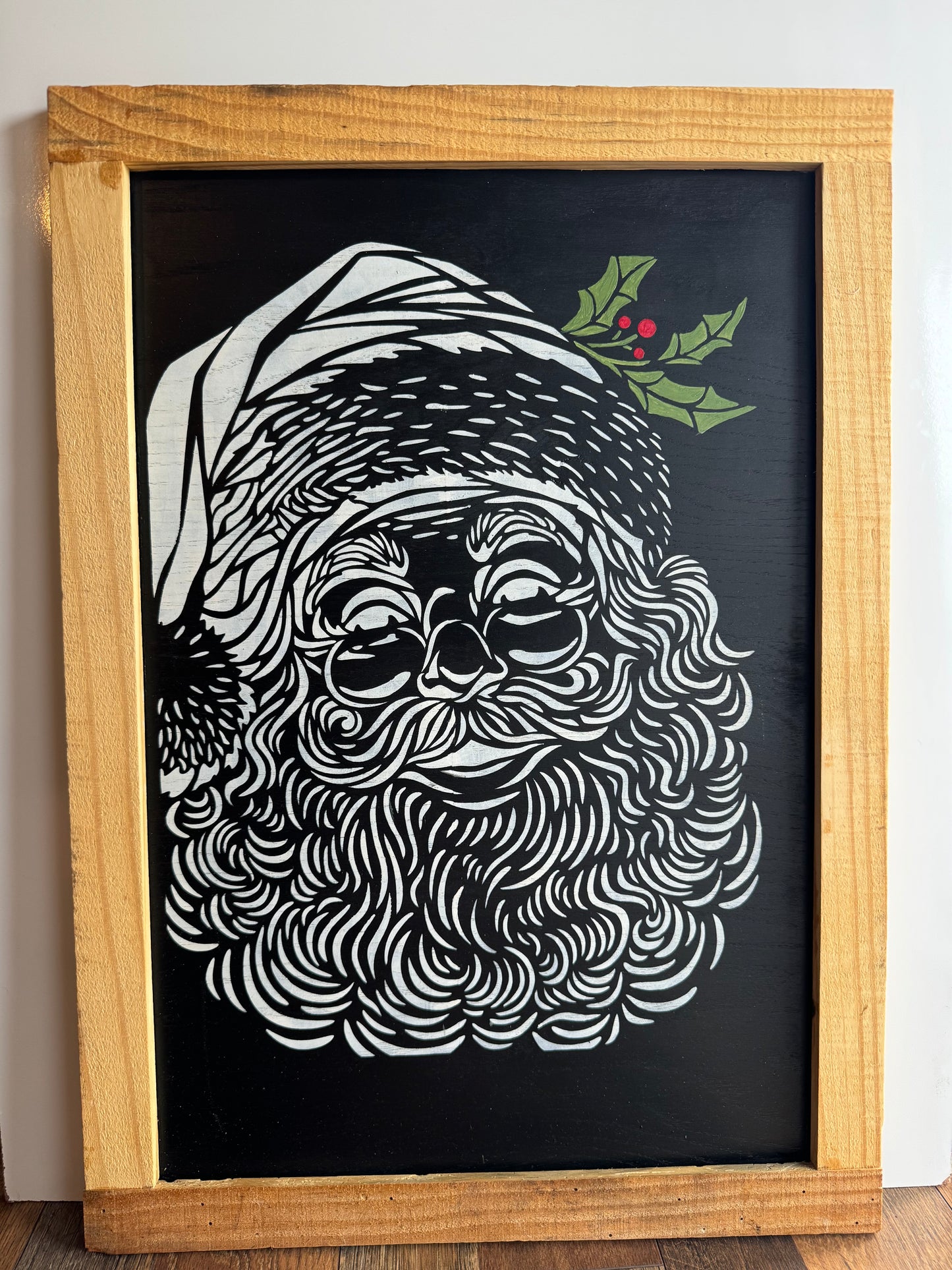 Rustic Santa Framed